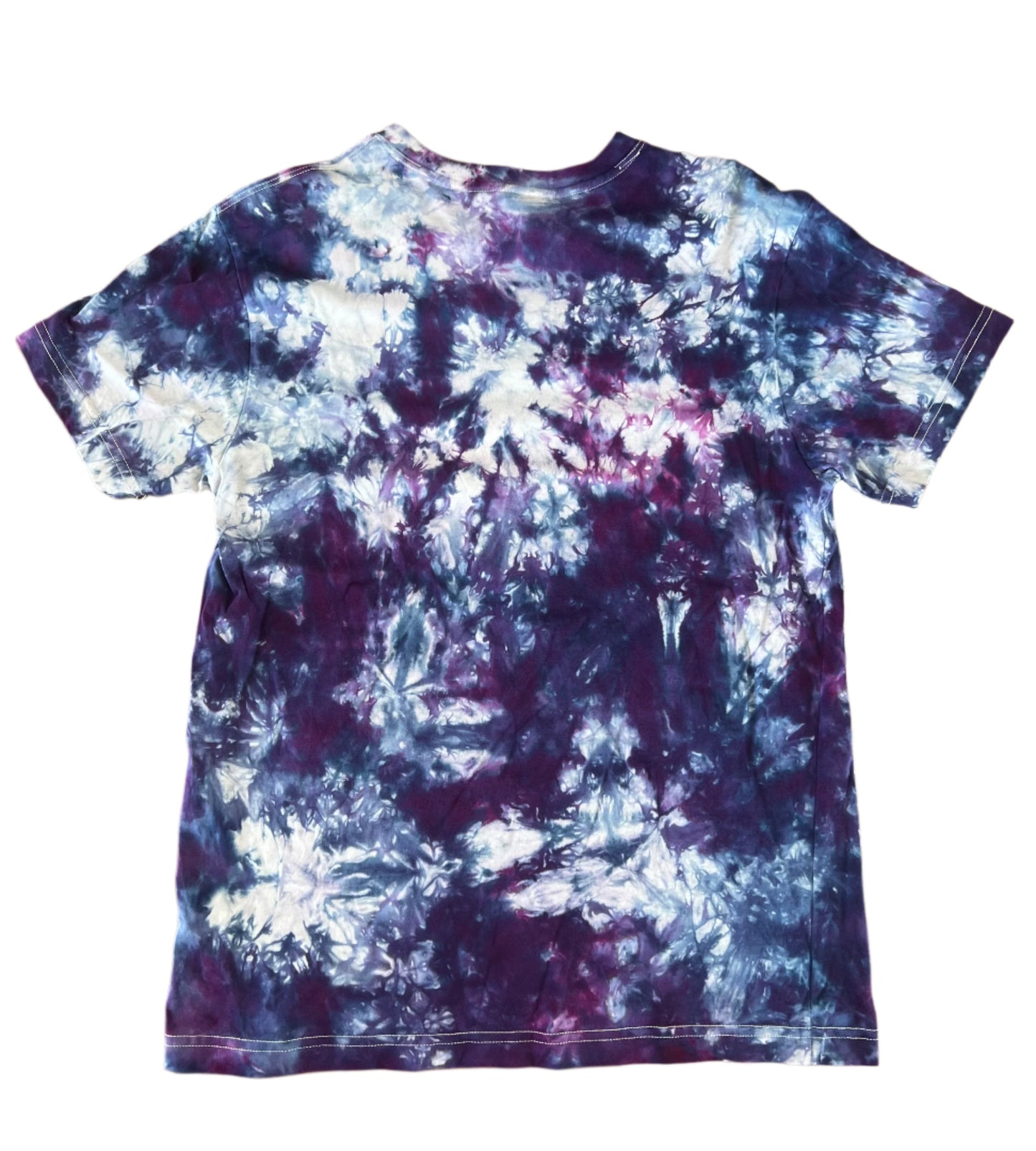 Blue-purple Crystal Ice Tie Dye T-Shirt
