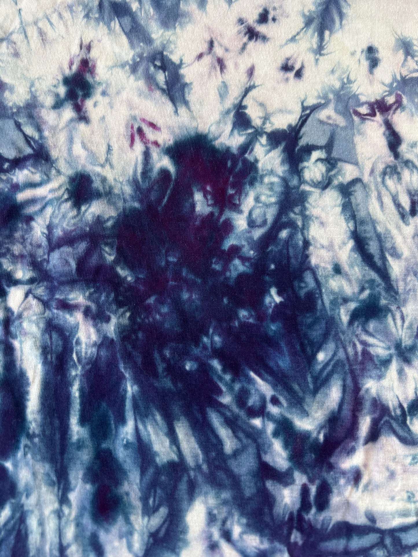Blue-purple Crystal Ice Tie Dye T-Shirt