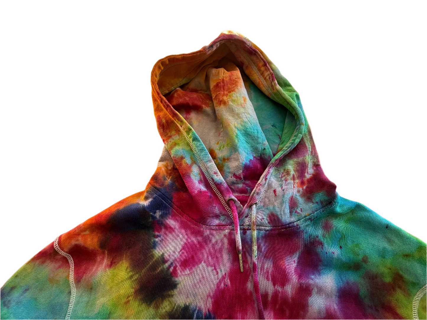 Multicolor Crystal Ice Tie Dye Hoodie