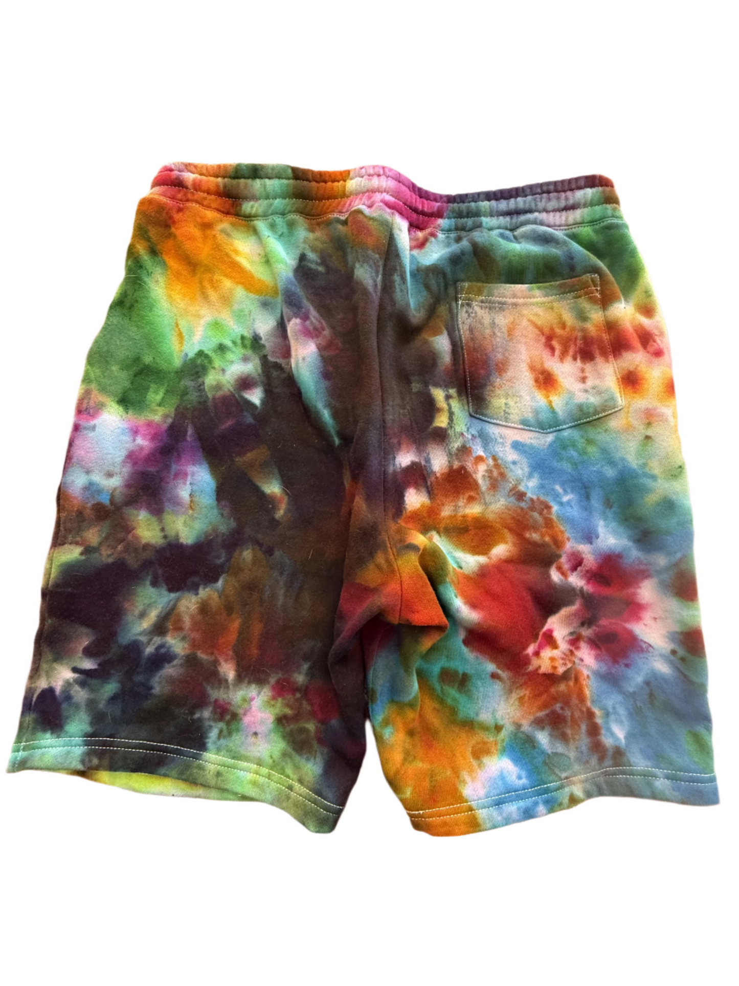 Multicolor Crystal Ice Tie Dye Shorts