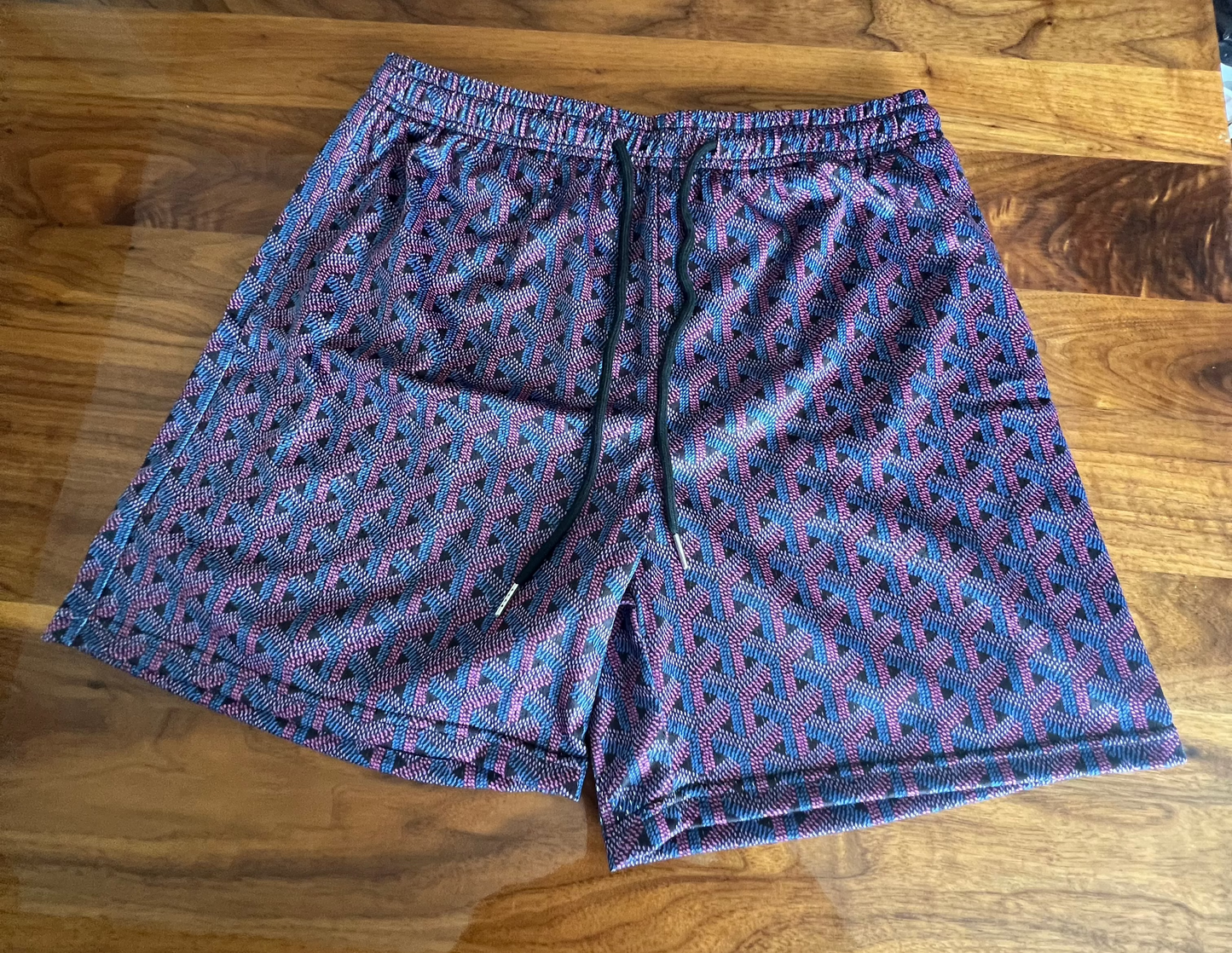 Purple mesh shorts