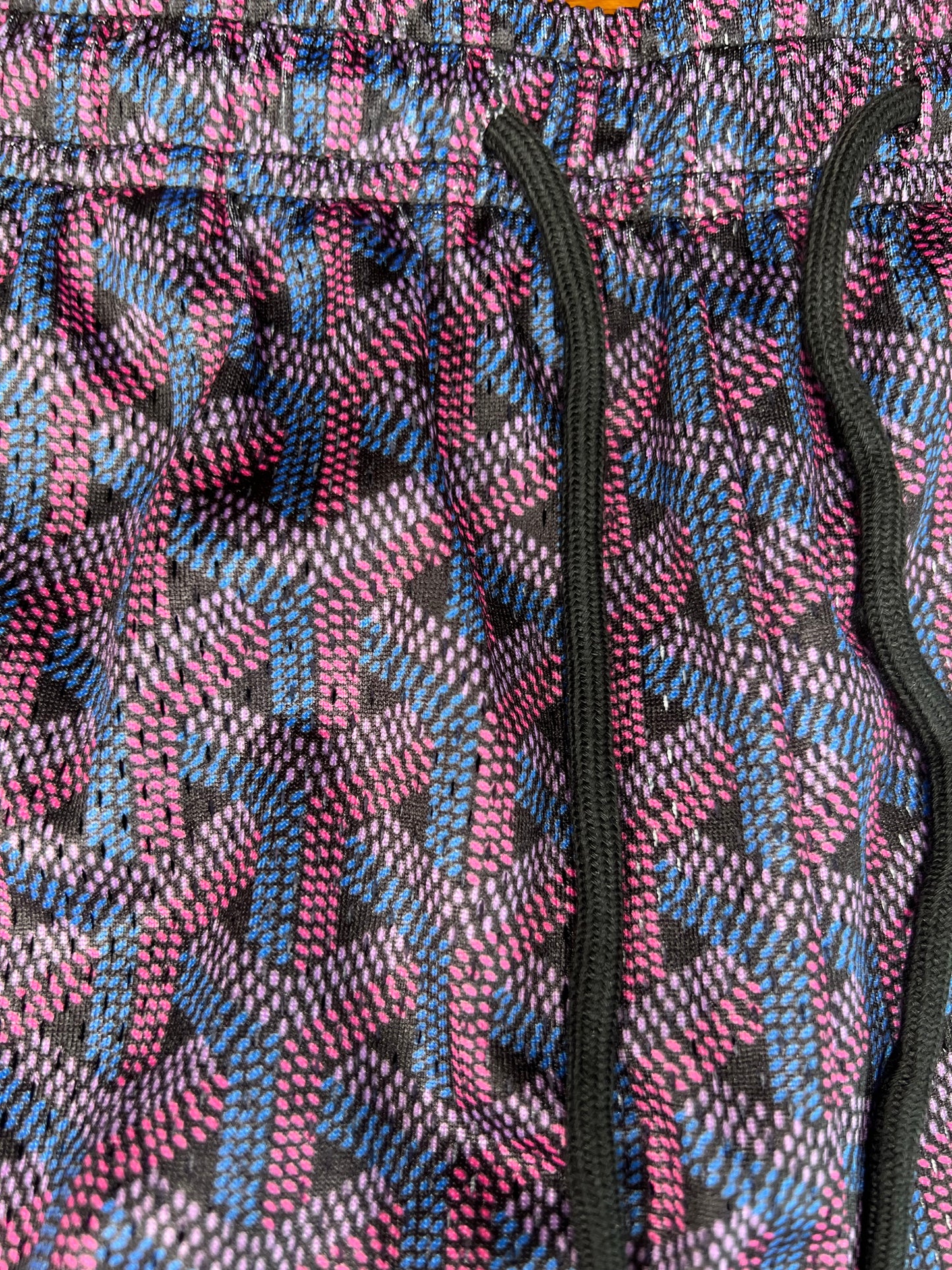 Purple mesh shorts